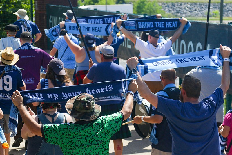 Staff photo by Olivia Ross  / Fans make their way to the stands. CFC Women took on Alabama FC at Finley Stadium on June 11, 2022.