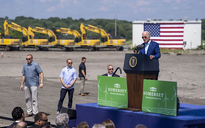 Photo by Doug Mills of The New York Times / President Joe Biden speaks about climate change and clean energy at Brayton Power Station in Somerset, Mass., on July 20, 2022.