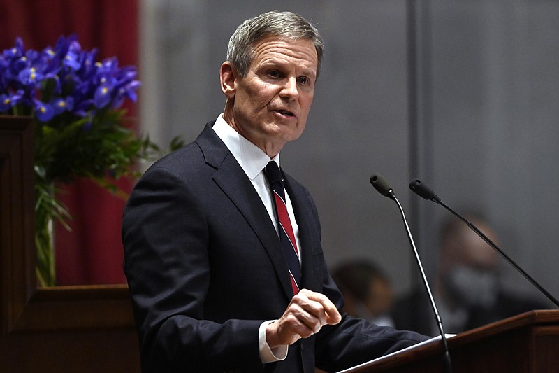 (AP File Photo by Mark Zaleski / Tennessee Gov. Bill Lee, in his State of the State address in January, praised Christian-influenced Hillsdale College and its "informed patriotism" curriculum. Now he won't say if he thinks charter schools connected to Hillsdale should appeal two school system rejections after the college president insulted our teachers and Lee failed to defend them.