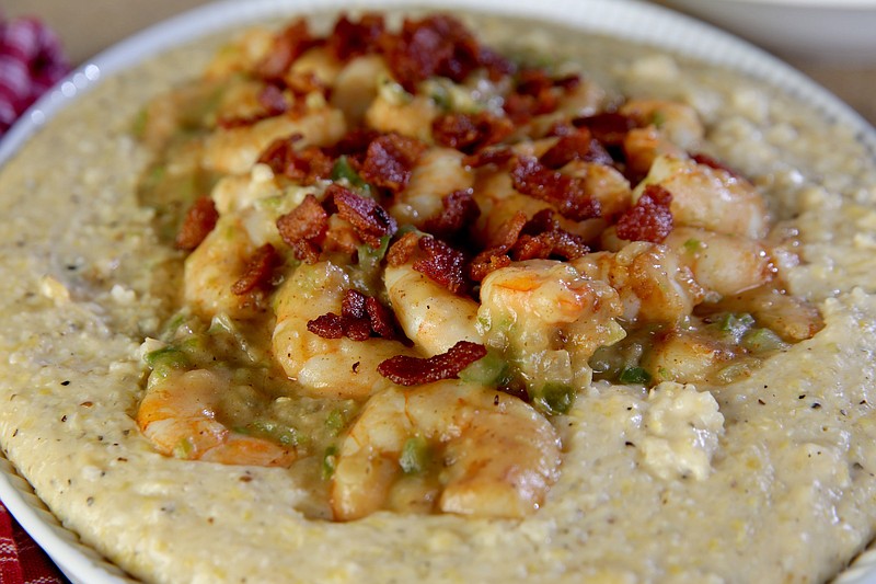 Shrimp and grits, topped with crispy bacon. / Hillary Levin/St. Louis Post-Dispatch/TNS