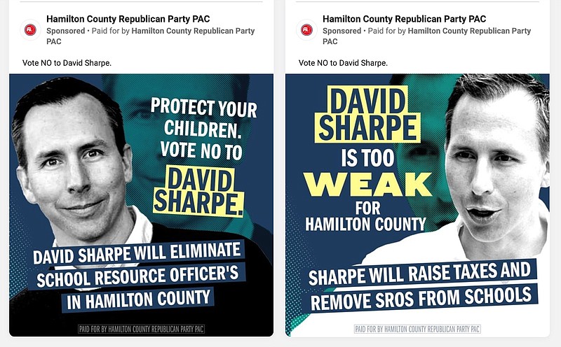 A mailer paid for by the Tennessee Republican Party makes false claims about Democratic incumbent David Sharpe, who is seeking re-election to the Hamilton County Commission. / Contributed photo