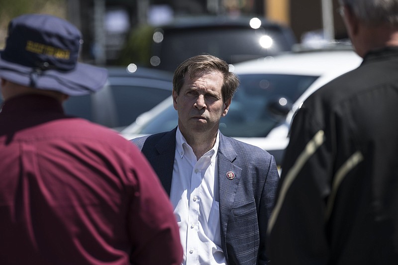 Staff Photo / U.S. Rep. Chuck Fleischmann speaks with Bradley County law enforcement in 2020 in Cleveland, Tenn.