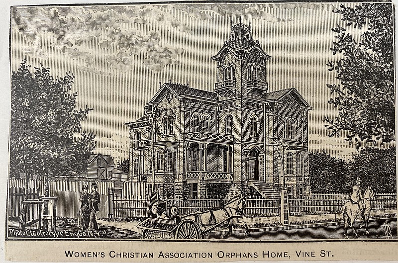 Photo courtesy of The Public Library / This etching shows the home for orphans on Vine Street in Chattanooga.