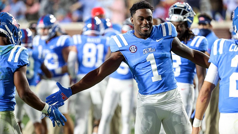 Ole Miss Athletics photo / Ole Miss senior receiver Jonathan Mingo was able to enjoy some of last year's 10-3 season that included a trip to the Sugar Bowl, but he missed seven games due to an ankle injury.