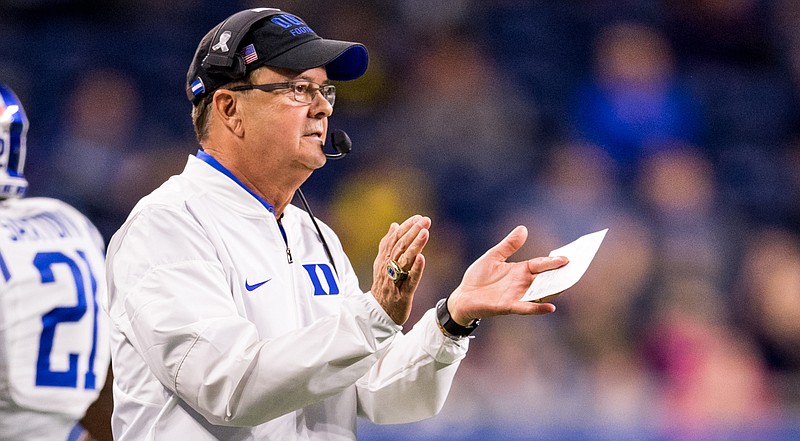 Duke Athletics photo / David Cutcliffe, who coached Duke to six bowl games in a seven-year stretch and guided the Blue Devils to the 2013 Atlantic Coast Conference championship game, is now a special adviser to Southeastern Conference commissioner Greg Sankey for football relations.