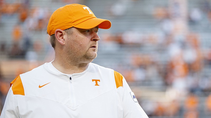Tennessee Athletics photo by Caleb Jones / Tennessee second-year football coach Josh Heupel said Sunday that he and his assistants have been transparent from the start with recruits about NCAA violations that transpired under predecessor Jeremy Pruitt, which Heupel believes has built a trust with them.