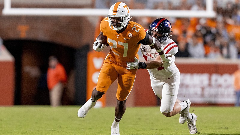 Tennessee Athletics photo / Tennessee redshirt sophomore running back Len'Neth Whitehead will miss the 2022 season after undergoing surgery for a recent upper-body injury, second-year coach Josh Heupel announced Sunday. The Volunteers open preseason camp Monday morning.