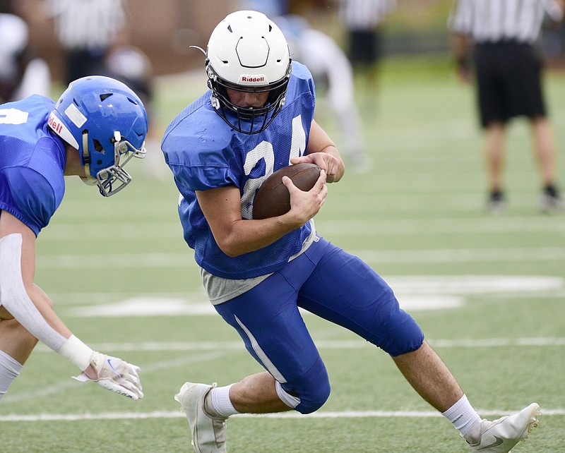 Staff photo by Robin Rudd / Sale Creek senior Nick Hall will contribute on both sides of the ball for the Panthers and is expected to again lead the defense.