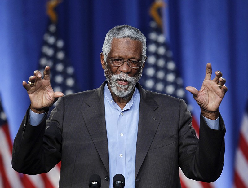 AP file photo by Steven Senne / The No. 6 of Boston Celtics legend Bill Russell, who died on July 31, has been retired by the NBA. Russell — who won 11 titles with the Celtics, the last two as a player-coach — and also made an impact as a civil right activist, is the first player to have his number retired across the league.