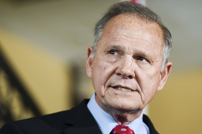 Former Alabama Chief Justice Roy Moore announces his run for the Republican nomination for U.S. Senate on June 20, 2019, in Montgomery, Ala. (AP Photo/Julie Bennett, File)